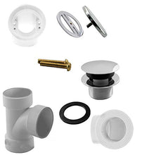 Load image into Gallery viewer, Westbrass Illusionary Overflow Sch. 40 PVC Plumbers Pack with Tip-Toe Bath Drain, Polished Chrome, D593PHRK-26
