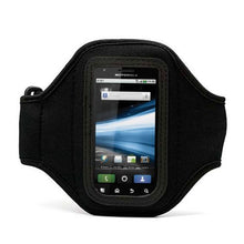 Load image into Gallery viewer, VG Quality BLACK HTC Rezound (Verizon) SmartPhone Armband with Sweat Resistant Lining for HTC Rezound Android Phone + Live Laugh Love VanGoddy Wrist Band!!!
