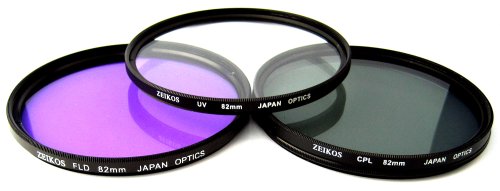 Zeikos ZE-FLK82 82mm Multi-Coated 3 Piece Filter Kit (UV-CPL-FLD)
