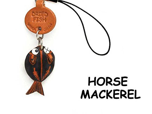 Horse Mackerel Leather Fish/SeaAnimal mobile/Cellphone Charm VANCA CRAFT-Collectible Cute Mascot Made in Japan
