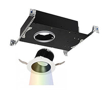 WAC Lighting R3ARWT-A827-BKWT Aether Round Wall Wash Trim with LED Light Engine Flood 50 Beam 2700K Warm, Black White