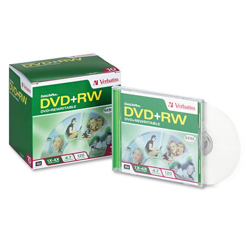 Verbatim Branded 4X DVD+RW Media 20 Pack in Jewel Case (94839)