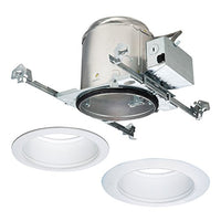 HALO E7ICAT6100WB-6PK E26 Series Recessed Housing with Tapered Baffle (6 Pack), 6 In, White