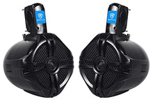 Load image into Gallery viewer, Rockville 2 Pairs RWB65B 6.5&quot; Black Marine Wakeboard Tower Speakers - 1000 Watts

