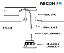 Load image into Gallery viewer, NICOR Lighting 2 inch Square LED Downlight with Baffle Trim in White, 4000K (DQR2-10-120-4K-WH-BF)
