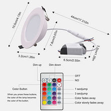 Load image into Gallery viewer, LED Recessed Ceiling Light 3 inch / 4 inch 5W RGB Dimmable LED Downlight Color Changing Retrofit Can Lights by IR Remote Control 10 Pack
