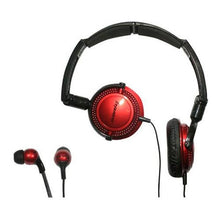Load image into Gallery viewer, Soniq Kaboom! Headphone/Earphone Combo Pack, 18 Hz to 22 kHz Frequency Response, Red
