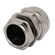 Load image into Gallery viewer, Aexit M20x1.5mm Thread Transmission 5mm Dia 3 Holes Metal Cable Gland Joint Silver Tone 5pcs
