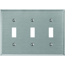 Load image into Gallery viewer, Jackson-Deerfield Mfg. 9PT103 Pewter Tone Steel Switch Wall Plate
