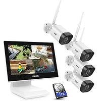 ?Upgraded? ANNKE WL300 3MP Wireless Security Camera System, 4CH 5MP Wi-Fi NVR System with 10.1'' LCD Monitor, 4X 1296p IP Camera, Work with Alexa, Support Cloud Storage, 1 TB Hard Drive Included