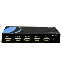 Load image into Gallery viewer, OREI 1x4 4 Ports HDMI Powered Splitter with Full Ultra HD 4K/2K 1080p &amp; 3D Resolutions
