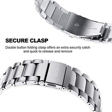Load image into Gallery viewer, V-MORO Metal Strap Compatible with Galaxy Watch 46mm Bands/Gear S3 Classic/Frontier Band with Clips No Gaps Solid Stainless Steel Bracelet for Samsung Galaxy Watch 46mm R800/Gear S3 Smartwatch Silver
