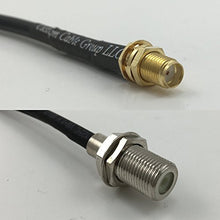 Load image into Gallery viewer, 12 inch RG188 SMA FEMALE to F FEMALE Pigtail Jumper RF coaxial cable 50ohm Quick USA Shipping
