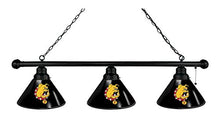 Load image into Gallery viewer, Ferris State 3 Shade Billiard Light with Black Fixture by Holland Bar Stool
