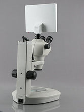 Load image into Gallery viewer, 8X-50X Track Stand LED Light Stereo Zoom Trinocular TouchPad Microscope
