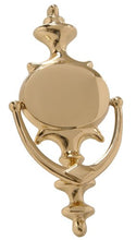 Load image into Gallery viewer, The Hillman Group 852726 8&quot; Door Knocker - Solid Brass - Bright Brass Finish 1-Pack
