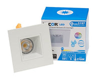 NICOR Lighting 2 inch Square LED Downlight with Baffle Trim in White, 4000K (DQR2-10-120-4K-WH-BF)