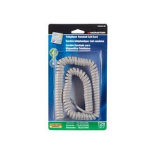 Load image into Gallery viewer, Monster Cable Telephone Handset Coil Cord 4 Conductor 12 &#39; Almond Carded
