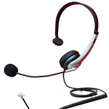 Load image into Gallery viewer, 4Call K163CM Mono Call Center Telephone RJ Headset with Noise Canceling Microphone for Plantronics M10 M22 Vista Adapter and AT&amp;T CallMaster V VI &amp; Cisco Unified Office IP Phones 7931G 7975
