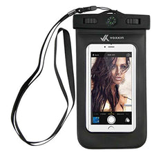 Load image into Gallery viewer, Voxkin Premium Quality Universal Waterproof Case with Compass ? Lanyard - Best Water Proof, Dustproof, Snow Proof Dry Bag for iPhone 12 Pro, 12 Mini, S21 Ultra, OnePlus 8, 8 Pro, or Any Cell Phones
