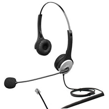 Load image into Gallery viewer, 4Call K502KM Corded RJ Telephone Headset with NC Mic for Snom 320 870 Panasonic KX-T Avaya Cisco Grandstream GXP1400 GXP2140 GXV3275 Yealink SIP-T19P T48G Altigen Cortelco &amp; Huawei Office IP Phones

