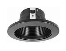 Load image into Gallery viewer, NICOR Lighting 4 inch Black Recessed Baffle Trim for MR16 Bulb (14002BK)
