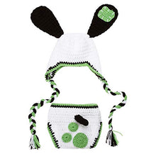 Load image into Gallery viewer, Baby Photography Props Boy Girl Photo Shoot Outfits Newborn Crochet Costume Infant Knitted Clothes Puppy Hat Shorts Green
