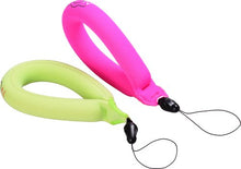 Load image into Gallery viewer, Waterproof Camera Float (2-Pack) Floating Strap for Underwater GoPro, Panasonic Lumix, Nikon AW110, Canon D20 &amp; D30, Fujifilm, Olympus Tough - Floats Your Device - Pink &amp; Green-
