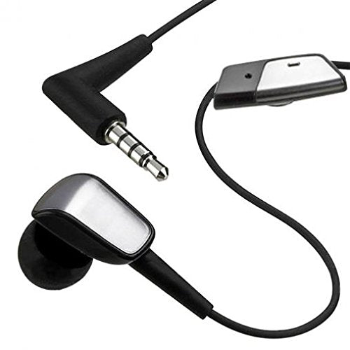 Headset Mono 3.5mm Hands-Free Earphone Single Earbud Headphone Earpiece w Mic Wired [Black] for Verizon LG G7 ThinQ - Verizon LG K20 V - Verizon LG K8 V - Verizon LG Lancet