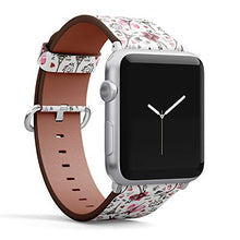 Load image into Gallery viewer, S-Type iWatch Leather Strap Printing Wristbands for Apple Watch 4/3/2/1 Sport Series (42mm) - Background with Paris Eiffel Tower and Pink Hearts
