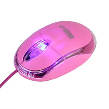 Load image into Gallery viewer, Mini Optical Wired Ergonomic Mouse LED Light Pink Computer Notebook Laptop Mice for Children and Lady by SOONGO
