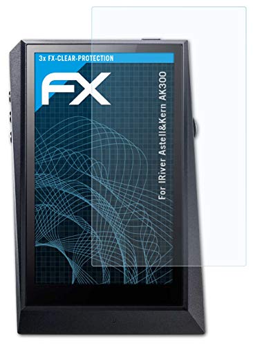 atFoliX Screen Protection Film Compatible with IRiver Astell&Kern AK300 Screen Protector, Ultra-Clear FX Protective Film (3X)