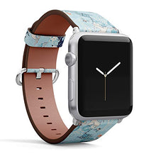 Load image into Gallery viewer, S-Type iWatch Leather Strap Printing Wristbands for Apple Watch 4/3/2/1 Sport Series (42mm) - Kimono Background with Crane and Flowers
