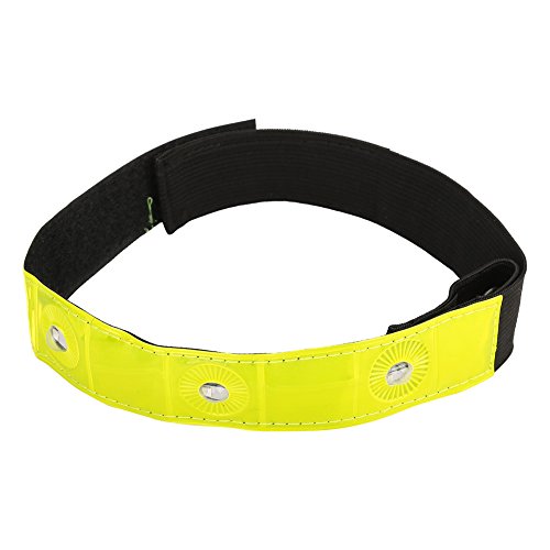 VGEBY LED Reflective Armband, Night Safety Light Wrist Band Glow Band Reflective Bracelets for Running Cycling Jogging Hiking Cycling Protective Equipment