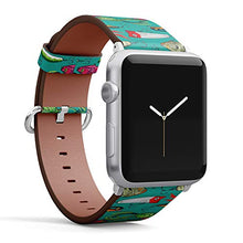 Load image into Gallery viewer, Q-Beans Watchband, Compatible with Small Apple Watch 38mm / 40mm - Replacement Leather Band Bracelet Strap Wristband Accessory // Pop Colorful Fishing Lures Pattern

