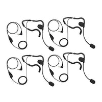 Bommeow 4 Pack BHDH01-H2 Ultra Light Single Ear Muff Headset for 1 PIN 2.5mm Cobra Hytera HYT Business DMR Radio