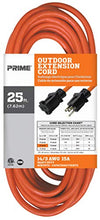 Load image into Gallery viewer, Prime Wire &amp; Cable 716553 Heavy Duty Outdoor Extension Cord, Orange
