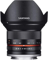 Samyang 1220502101 12 mm F2.0 Manual Focus Lens for Canon M - Black