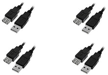 Load image into Gallery viewer, C&amp;E 4 Pack USB 2.0 Extension Cable, Black, A Male to A Female 6 Feet CNE460432
