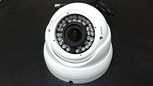 HD-CVI 1.3MP CMOS 720p HD (1305H x 1049V) Indoor/Outdoor IP66-rated 36 IR LED,Varifocal 2.8-12mm Lens, BNC 12V Dome/Eyeball Hi-Definition Security Camera (White)