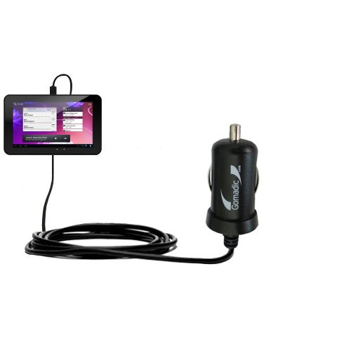 Gomadic Mini 10W Car/Auto DC Charger Designed for The Ematic Genesis EGP007 / EGL26BL Brand Power Sleep Technology - Designed to Last with TipExchange Technology