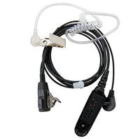 Hqrp Oval Side Mount 1 Pin Headset W/Acoustic Tube Earpiece & Microphone For Motorola Ht 750, Ht 125