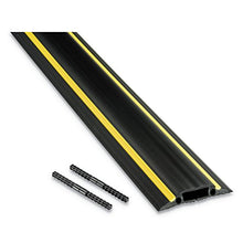 Load image into Gallery viewer, Brother D-Line Fc83h Medium-Duty Floor Cable Cover 3 1/4 X 1/2 X 6 Ft Black with Yellow Stripe
