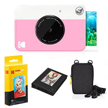Load image into Gallery viewer, Kodak Printomatic Instant Camera Bundle (Pink) Zink Paper (20 Sheets) - Case - Photo Album - Hanging Frames.
