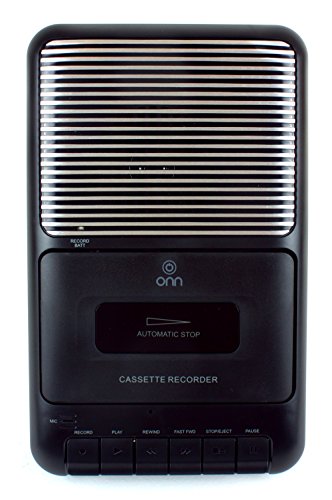 Onn Portable Cassette Recorder Showbox with External Microphone & Cassette Tape - Black ONA13AV504