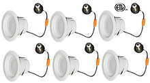 Load image into Gallery viewer, 6-Pack LEDQuant 8Watt 3&quot;- Inch Energy EFFICIENT ETL-Listed Dimmable LED Downlight Retrofit Baffle Recessed Lighting Kit Fixture, 3000K Warm White LED Ceiling Light Damp Location - 600LM
