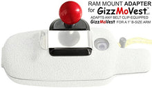 Load image into Gallery viewer, RAM Mount ADAPTER for GizzMoVests only. Made in the USA by GizzMoVest LLC

