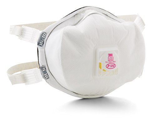 3M 8293 P100 Disposable Particulate Cup Respirator with Cool Flow Exhalation Valve, Standard