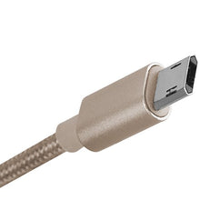 Load image into Gallery viewer, SilverStone Technology CPU01C-500 Micro USB Cable for Smartphone/LG/Samsung/Reversible USB-A/Reversible Micro USB-B / 500mm / Gold
