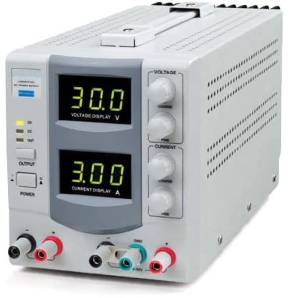 Dual Output DC Power Supply, 0-30V, 0-5A, 5V Fixed @ 1A by RSR Electronics Inc.